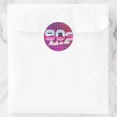 Made in the 80er runder aufkleber (Tasche)