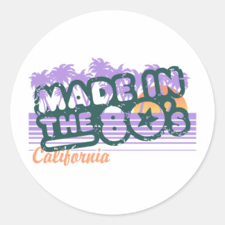 Made in the 80s runder aufkleber