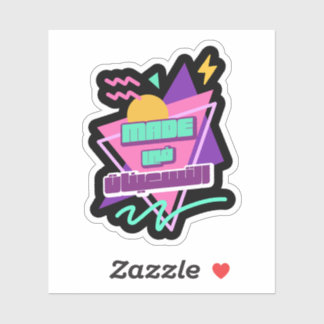 Made in the 90s in Arabic Retro Aufkleber