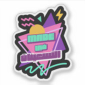 Made in the 90s in Arabic Retro Aufkleber (Vorderseite)