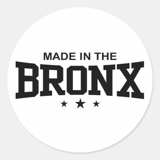 Made in the Bronx Runder Aufkleber (Vorderseite)