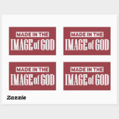 Made in the Image of God - Christlich Rechteckiger Aufkleber (Blatt)