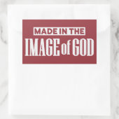 Made in the Image of God - Christlich Rechteckiger Aufkleber (Tasche)