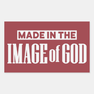 Made in the Image of God - Christlich Rechteckiger Aufkleber