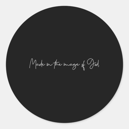 Made in the Image of God Handschriftlich Runder Aufkleber (Vorderseite)