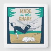 Made in the Shade Quadratische Wanduhr (Vorderseite)