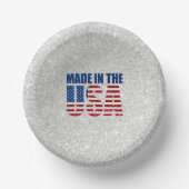 Made in the USA 4. Juli Glitzer Pappteller (Vorderseite)
