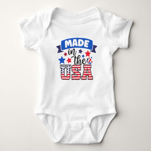 Made in the USA Baby Bodysuit Baby Strampler (Vorderseite)