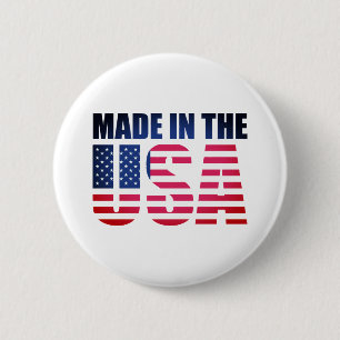 Made in the USA Flag Button