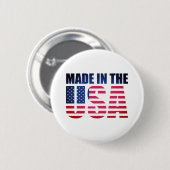 Made in the USA Flag Button (Vorne & Hinten)