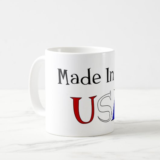 Made in the USA Kaffeetasse (Vorderseite Links)