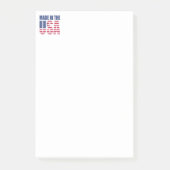 Made in the USA Notes Post-it Klebezettel (Vorderseite)