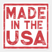 Made in the USA Red Square Sticker (Vorderseite)