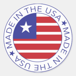 Made in the USA Round Sticker