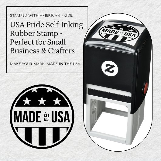 Made in the USA Rubber Briefmarke Permastempel