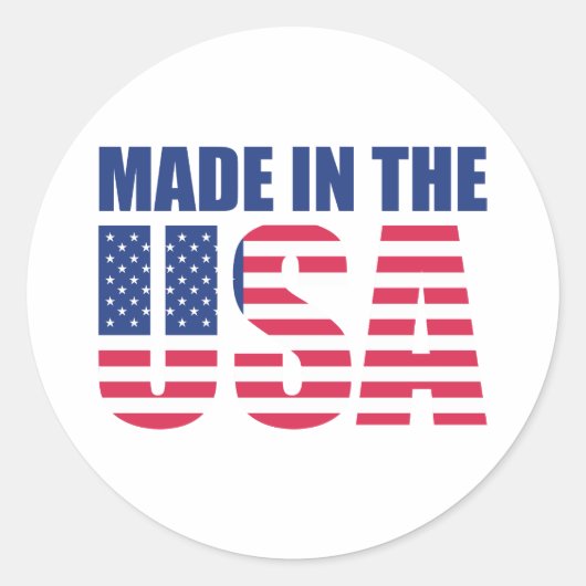 Made in the USA Runder Aufkleber (Vorderseite)