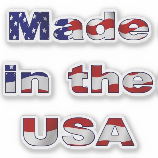 Made in the USA Sticker (Vorderseite)