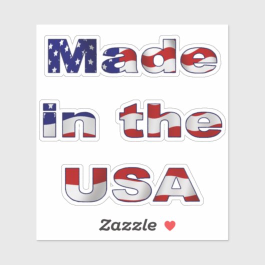 Made in the USA Sticker (Blatt)