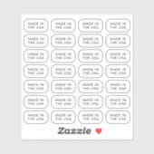 Made in the USA Stickers Aufkleber (Blatt)