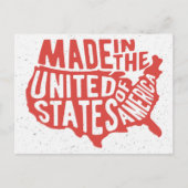 Made in the USA Typografy Postkarte (Vorderseite)