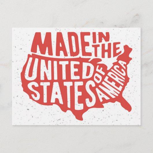 Made in the USA Typografy Postkarte (Vorderseite)