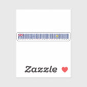 Made in Turks and Caicos Barcode Flag Aufkleber (Blatt)