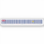 Made in Turks and Caicos Barcode Flag Aufkleber (Vorderseite)