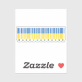 Made in Ukraine Barcode Flag Aufkleber (Blatt)