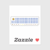 Made in Uruguay Barcode Flag Sticker (Blatt)