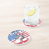 Made in USA Abzeichen Getränkeuntersetzer (Seite)