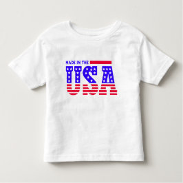Made in USA American Flag Typografy Kleinkind T-shirt