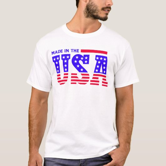 Made in USA American TEXT T-Shirt (Vorderseite)