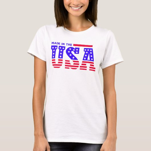 Made in USA American TEXT T-Shirt (Vorderseite)