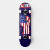 Made in USA Flag Fist Patriotic Complete  Skateboard (Vorderseite)