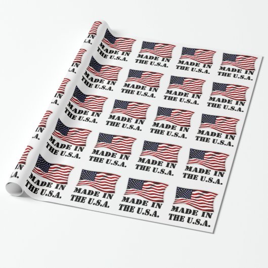 MADE IN USA GESCHENKPAPIER (Ungerollt)