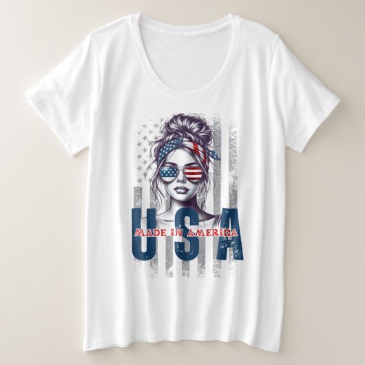 Made in USA Große Größe T-Shirt (Design vorne)