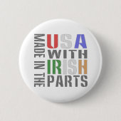 Made in USA Irish Parts Button (Vorderseite)