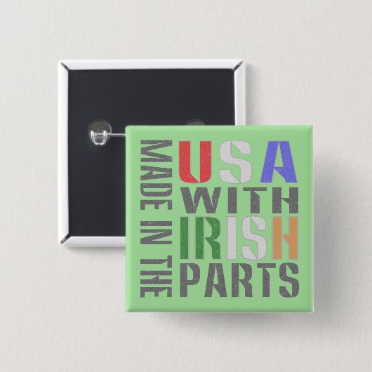 Made in USA Irish Parts Button (Vorne & Hinten)