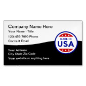 Made in USA Logo Magnetic Business Cards Magnetische Visitenkarte (Vorderseite)