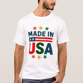Made in usa patriotische typografische Design T-Shirt