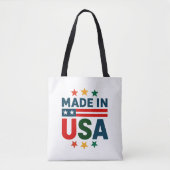 Made in usa patriotische typografische Design Tasche (Vorderseite)