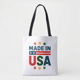 Made in usa patriotische typografische Design Tasche