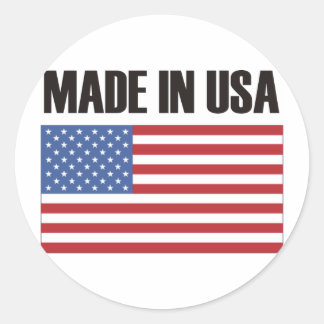 Made in USA Produkte & Designs! Runder Aufkleber