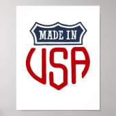Made in USA Red, Blue, And White Poster (Vorne)