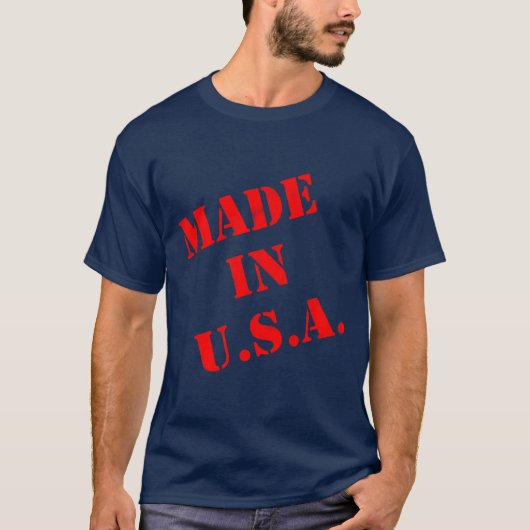 Made in USA Red Design T - Shirt (Vorderseite)