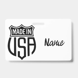 Made in USA Schild Thunder_Cove Ausweis