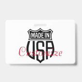 Made in USA Sign Thunder_Cove Ausweis (Rückseite)