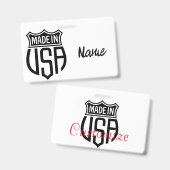 Made in USA Sign Thunder_Cove Ausweis (Vorder- & Rückseite)