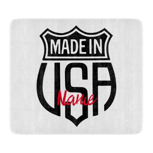 Made in USA Sign Thunder_Cove Beverage Coaster Schneidebrett (Vorderseite)