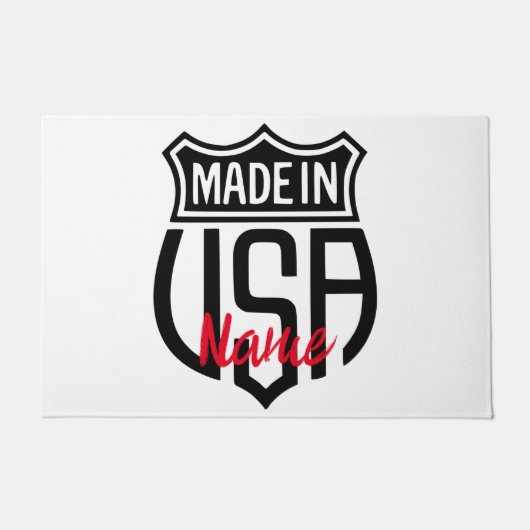 Made in USA Sign Thunder_Cove Fußmatte (Vorderseite)